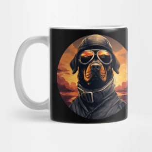 Rottweiler Dog Funny Pilot Mug